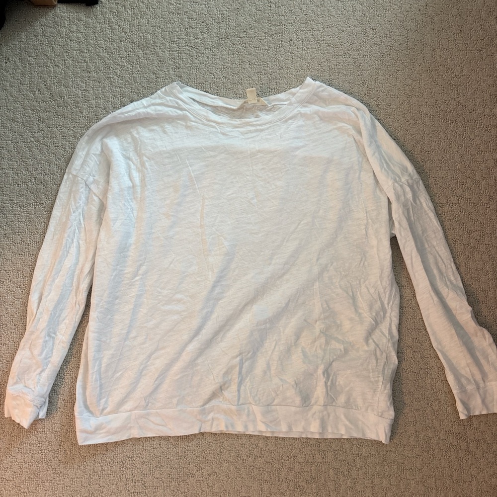 Good Threads Casual White Long Sleeve Shirt